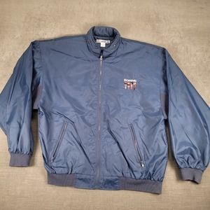 Carnival Full Zip Windbreaker Jacket Lightweight Blue‎ Coat Mens Size Med
